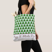 Trendy Green Hats Pattern St. Patrick's Day Tote Bag (Dichtbij)