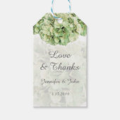 Trendy Green Hydrangeas Wedding Favor Gift Label Cadeaulabel (Voorkant)