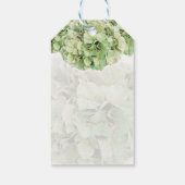 Trendy Green Hydrangeas Wedding Favor Gift Label Cadeaulabel (Achterkant)