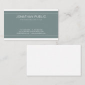 Trendy Green Minimalist Elegant Luxury Plain Visitekaartje (Voorkant / Achterkant)