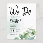 Trendy green modern groenery we doen huwelijksuitn (Voorkant)