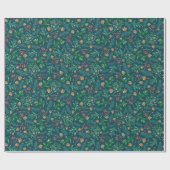 Trendy Green Muted Winter Holiday Wrapping Paper Cadeaupapier (Vlak)