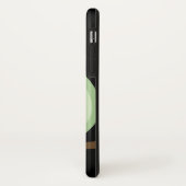 Trendy Green Owl met naam Cell Phone Case (Achterkant/links)
