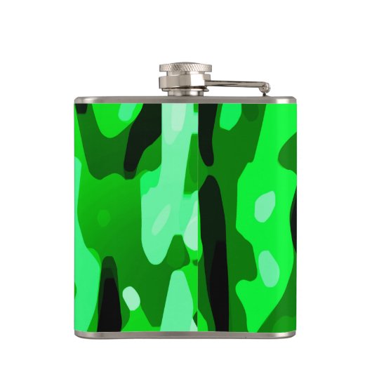 Trendy Green Pattern Heupfles (Achterkant)