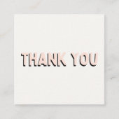 Trendy Green Roze Hartelijk dank voor het invoegen Vierkante Visitekaartje (Voorkant)