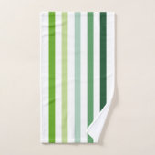 Trendy Green Stripes Bad Handdoek (Handdoek)