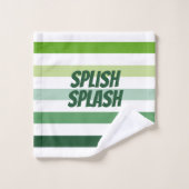 Trendy Green Stripes Bad Handdoek (Wasdoekje)