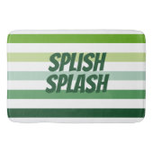 Trendy Green Stripes Badmat (Voorkant)