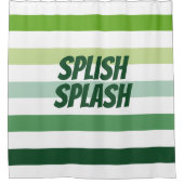 Trendy Green Stripes Douchegordijn (Voorkant)