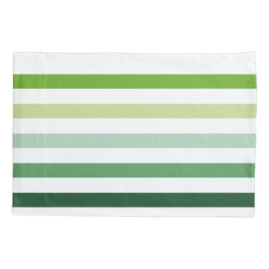 Trendy Green Stripes met Monogram Kussensloop (Achterkant)