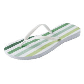 Trendy Green Stripes Teenslippers (Schuin)