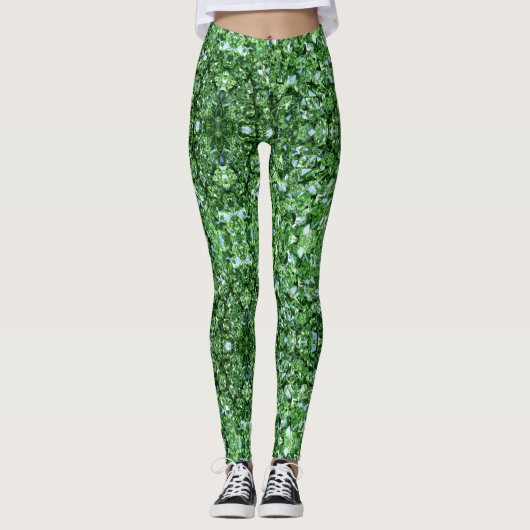 Trendy Green Stylish Modern Feestdagen Leggings (Voorkant)
