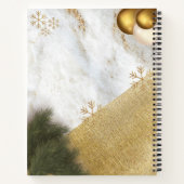 Trendy green verloor Gold Star Marble Notitieboek (Achterkant)