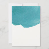 Trendy Green Waterverf Wedding Kaart (Achterkant)