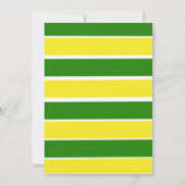 Trendy Green Yellow Tractor Boy Birthday Party Kaart (Achterkant)