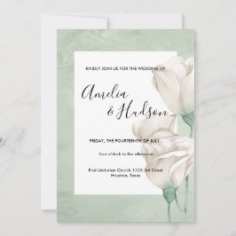 trendy greenery bruiloft uitnodiging