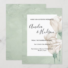 trendy greenery bruiloft uitnodiging