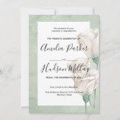 trendy greenery bruiloft uitnodiging (Voorkant)