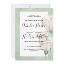 trendy greenery bruiloft uitnodiging