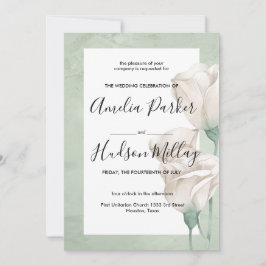 trendy greenery bruiloft uitnodiging