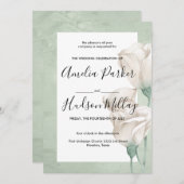 trendy greenery bruiloft uitnodiging (Voorkant / Achterkant)