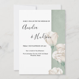 trendy greenery bruiloft uitnodiging