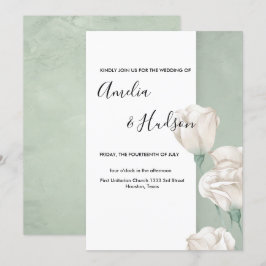 trendy greenery bruiloft uitnodiging