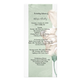 trendy greenery ceremony Programme Reclamekaart