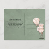 trendy greenery Dank u Briefkaart (Achterkant)