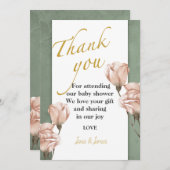 trendy greenery dank u voor uw uitnodiging (Voorkant / Achterkant)