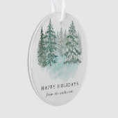 Trendy Greenery Elegant Winter Holiday Party Ornament (voorkant)