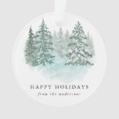 Trendy Greenery Elegant Winter Holiday Party Ornament (voorkant)