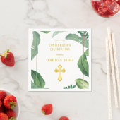 Trendy Greenery en Gold Cross bevestiging Servet (Insitu)