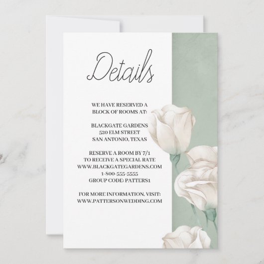 trendy greenery Enclosure Invitation Kaart (Voorkant)