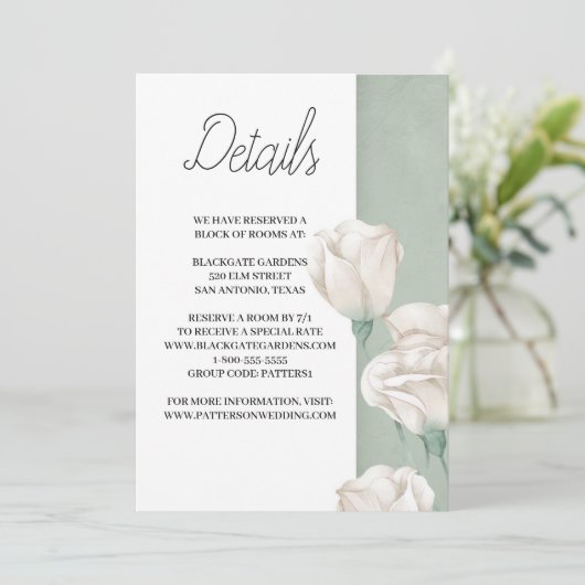 trendy greenery Enclosure Invitation Kaart (Staand voorkant)