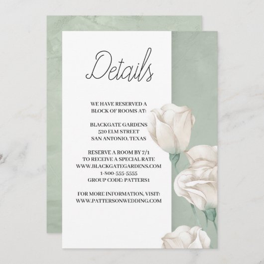 trendy greenery Enclosure Invitation Kaart (Voorkant / Achterkant)