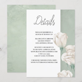 trendy greenery Enclosure Invitation Kaart