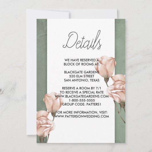 trendy greenery Enclosure Invitation Kaart (Voorkant)