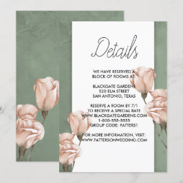 trendy greenery Enclosure Invitation Kaart