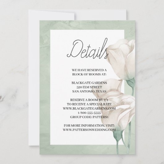 trendy greenery Enclosure Invitation Kaart (Voorkant)