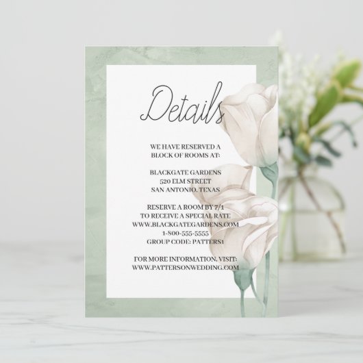 trendy greenery Enclosure Invitation Kaart (Staand voorkant)