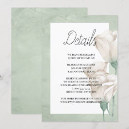 trendy greenery Enclosure Invitation Kaart