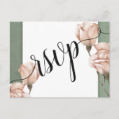 trendy greenery RSVP Invitation Briefkaart (Voorkant)