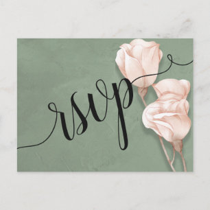 trendy greenery RSVP Invitation Briefkaart