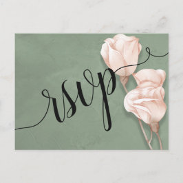 trendy greenery RSVP Invitation Briefkaart