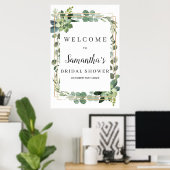 Trendy greenery succulent gold bridal welkomstteke poster (Thuiskantoor)