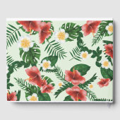 Trendy Greenery Tropical Parrots Baby shower Gastenboek (Achterkant)