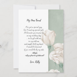 trendy    greeneryy zal mijn bruidsmeisje zijn kaart