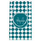 Trendy Grey and White Gecontroleerde Monogramnaam Klein Cadeauzakje (Voorkant)