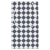 Trendy Grey and White Gecontroleerde Monogramnaam Klein Cadeauzakje (Achterkant)